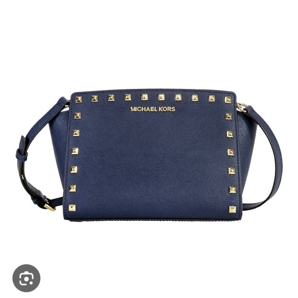 MICHAEL Michael Kors Selma Stud Medium Messenger - Picture 1 of 12